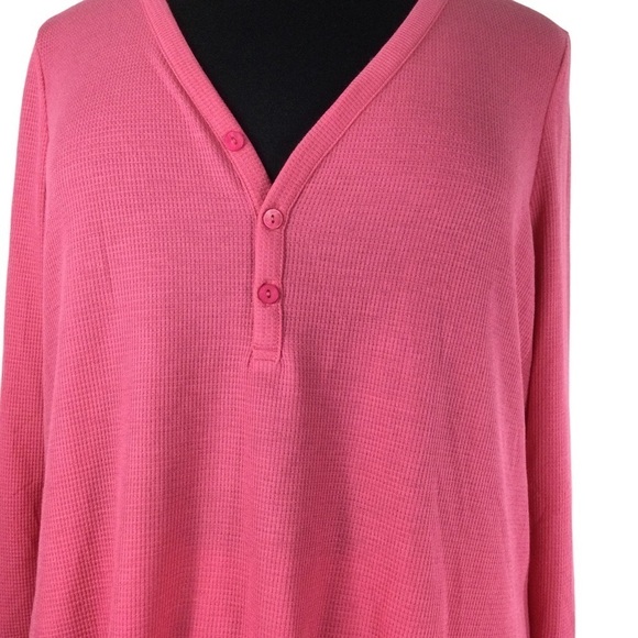 Athleta Wind Down Sleep Waffle Knit Pajama Set in Pink Plus Size Nwot - Picture 7 of 12